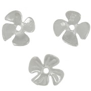 Coupelle fleur travaillée 8 mm - Placage Argent fin x1|raw }}