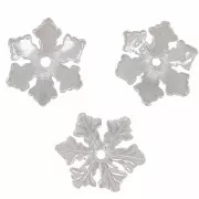 Coupelle flocon de neige 10 mm - Placage Argent fin x1