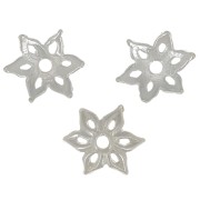 Coupelle fleur évidée 8 mm - Placage Argent fin x1