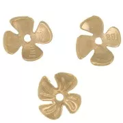 Coupelle fleur travaillée 8 mm - Doré à l'or fin x1