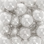 Perles sans trou - mini boules 3 mm - Placage Argent fin x100|raw }}