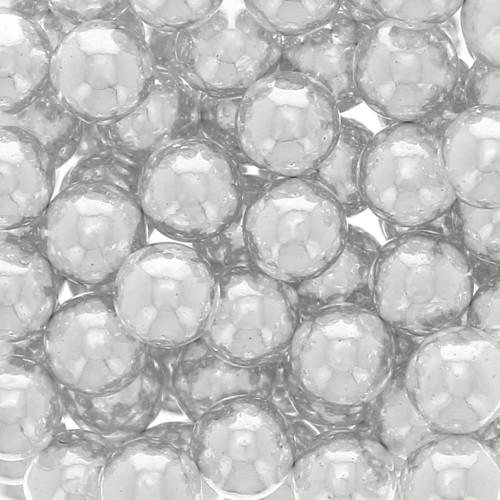 Perles sans trou - mini boules 2 mm - Placage Argent fin x100