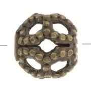 Perles rondes filigranées 4 mm - Bronze x20
