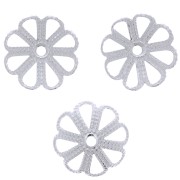 Coupelles filigranées 9 mm - Placage Argent fin x10