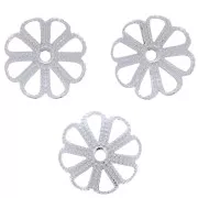 Coupelles filigranées 9 mm - Placage Argent fin x10