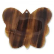 Pendentif papillon en corne 45 mm Brun x1