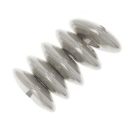 Perles rondelles lisses 6 mm - Placage argent fin vieilli x10