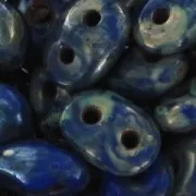 SuperDuo 2,5x5 mm Opaque Blue Picasso x10g