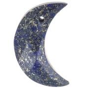 Pendentif demi-lune facetté 18.5x7.5 mm en pierre gemme - Lapis lazuli x1|raw }}