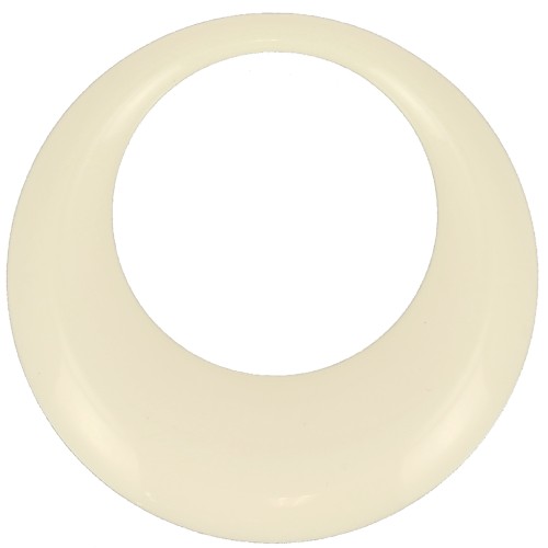 Pendentif rond évidé en résine opaque 44 mm - Ecru x1