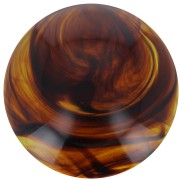 Cabochon rond 14 mm en résine translucide - Ambre marbré x1