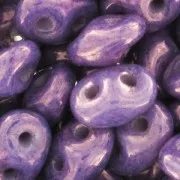 SuperDuo 2,5x5 mm Luster Metallic Amethyst Chalk x10g