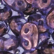 SuperDuo 2,5x5 mm Luster Transparent Amethyst x10g