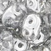 SuperDuo 2,5x5 mm Crystal Argent x10g