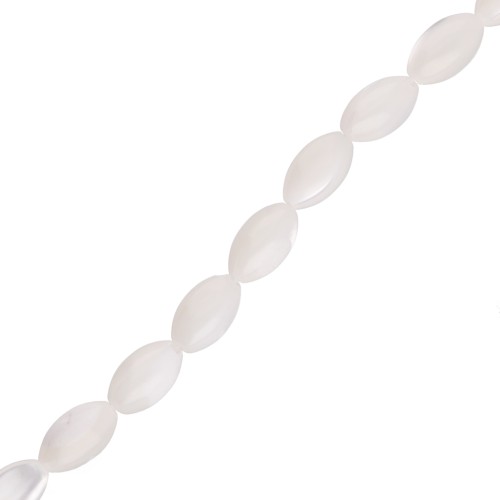 Perles olive 7x4 mm - Nacre x40 cm