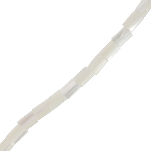 Perles tubes en nacre 5x3 mm x40cm