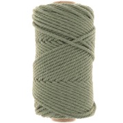 Bobine de cordon en coton pour macramé 3 mm - Vert Avocat x50m|raw }}