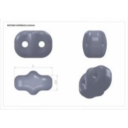 SuperDuo 2,5x5 mm Opaque Grey Ceramic Look x10g