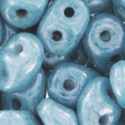 SuperDuo 2,5x5 mm Chalkwhite Blue Ceramic Look x10g|raw }}