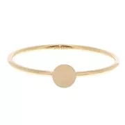 Bague fine avec plateau pour cabochon 4 mm - Taille 51 - Gold filled (or laminé)   x1