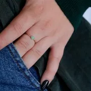 Bague fine avec plateau pour cabochon 4 mm - Taille 51 - Gold filled (or laminé)   x1