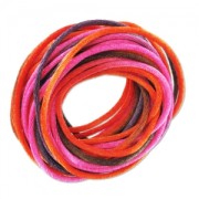 Queue de rat polyester 2 mm Orange/Rose x5m