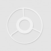 Cercle tête metallique à bague pour création abat jour 10 cm Blanc x1