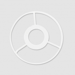 Cercle tête metallique à bague pour création abat jour 10 cm Blanc x1