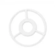 Cercle tête metallique à bague pour création abat jour 10 cm Blanc x1