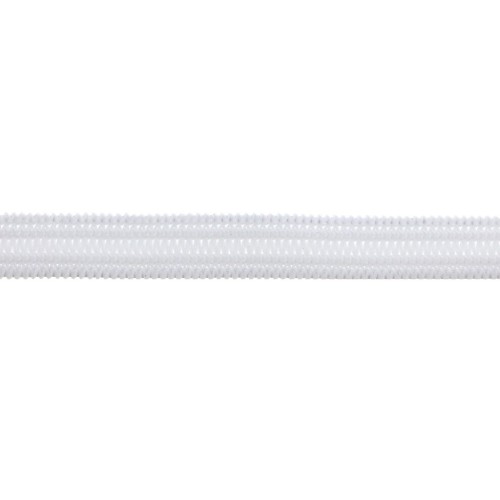Elastique souple plat 5 mm - Blanc x5m
