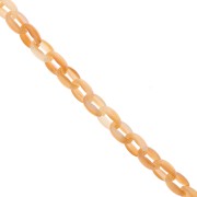 Chaîne acrylique maille forçat 11 mm - Abricot Marbré x1m