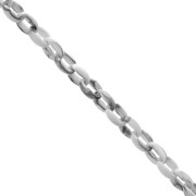 Chaîne acrylique maille forçat 11 mm - Blanc - Gris Marbré x1m|raw }}