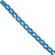 Chaîne acrylique maille forçat 11 mm - Bleu pétrole Marbré x1m