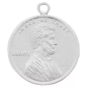 Breloque pièce de monnaie 16mm - 1 Cent - Argent 925 x1