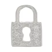 Breloque cadenas avec oxydes de zirconium 10x7 mm - Argent 925 - Crystal x1