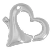 Fermoir coeur mousqueton 14 mm - Argent 925 x1