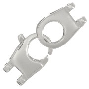 Fermoir mousqueton 2 rangs pour tissage 24x10 mm - Argent 925 x1|raw }}
