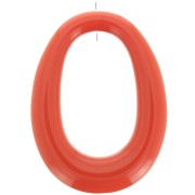 Pendentif ovale évidé en résine opaque 44x33 mm - Terre cuite x1