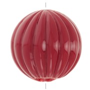 Perle ronde striée en résine opaque 14 mm - Rouge foncé x1|raw }}
