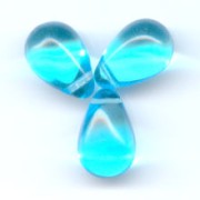 Gouttes 10x14 mm Aquamarine x10