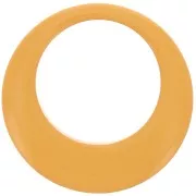 Pendentif rond évidé en résine opaque 50 mm - Moutarde x1