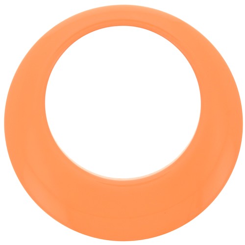 Pendentif rond évidé en résine opaque 50 mm - Corail x1