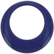 Pendentif rond évidé en résine opaque 50 mm - Bleu marine x1