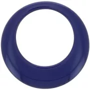 Pendentif rond évidé en résine opaque 50 mm - Bleu marine x1
