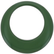 Pendentif rond évidé en résine opaque 50 mm - Vert foncé x1|raw }}