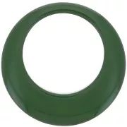 Pendentif rond évidé en résine opaque 50 mm - Vert foncé x1