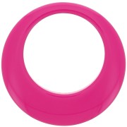 Pendentif rond évidé en résine opaque 50 mm - Fuchsia x1