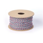 Cordon en coton tressé 2 mm - Turquoise - Orange - Violet - Gris Clair x1m|raw }}