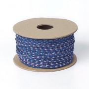 Cordon en coton tressé 2 mm - Bleu marine - Cobalt - Violet - Gris x1m
