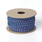Cordon en coton tressé 2 mm - Bleu marine - Cobalt - Violet - Gris x1m